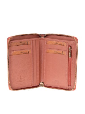 Lavor 1-6167 Μικρό Δερμάτινο Γυναικείο Πορτοφόλι με RFID Ροζ