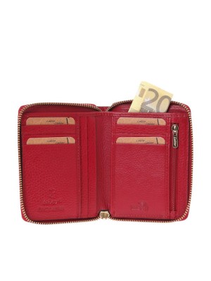 Lavor 1-6167 Μικρό Δερμάτινο Γυναικείο Πορτοφόλι με RFID Κόκκινο