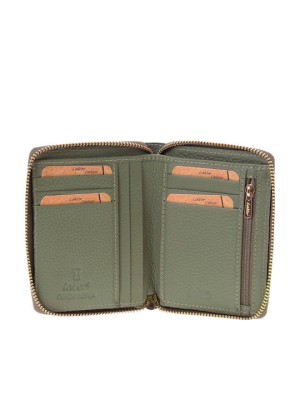 Lavor 1-6167 Μικρό Δερμάτινο Γυναικείο Πορτοφόλι με RFID Χακί