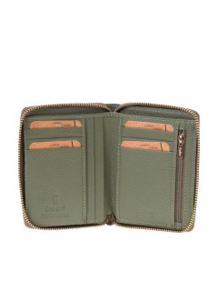 Lavor 1-6167 Μικρό Δερμάτινο Γυναικείο Πορτοφόλι με RFID Χακί