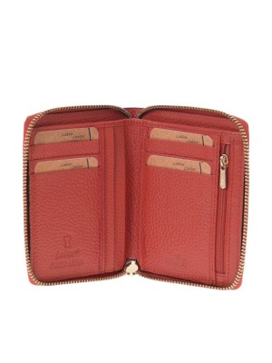 Lavor 1-6167 Μικρό Δερμάτινο Γυναικείο Πορτοφόλι με RFID Τερακότα