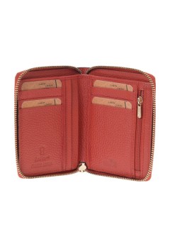 Lavor 1-6167 Μικρό Δερμάτινο Γυναικείο Πορτοφόλι με RFID Τερακότα