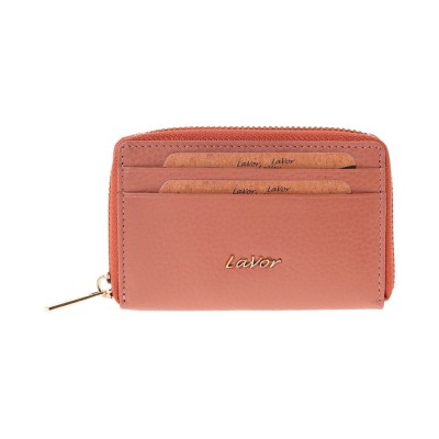 Lavor 1-6166 Μικρό Δερμάτινο Γυναικείο Πορτοφόλι με RFID Ροζ
