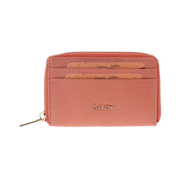 Lavor 1-6166 Μικρό Δερμάτινο Γυναικείο Πορτοφόλι με RFID Ροζ