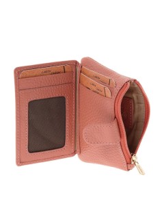 Lavor 1-6169 Μικρό Δερμάτινο Γυναικείο Πορτοφόλι Καρτών με RFID Ροζ