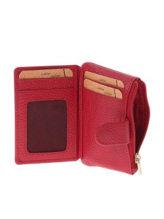 Lavor 1-6169 Μικρό Δερμάτινο Γυναικείο Πορτοφόλι Καρτών με RFID Κόκκιν...