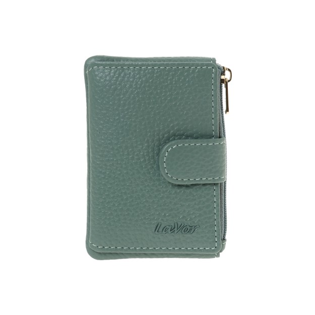 Lavor 1-6169 Μικρό Δερμάτινο Γυναικείο Πορτοφόλι Καρτών με RFID Μέντα