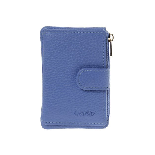 Lavor 1-6169 Μικρό Δερμάτινο Γυναικείο Πορτοφόλι Καρτών με RFID Γαλάζι...
