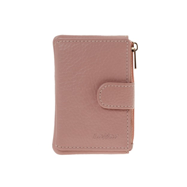 Lavor 1-6169 Μικρό Δερμάτινο Γυναικείο Πορτοφόλι Καρτών με RFID Pink