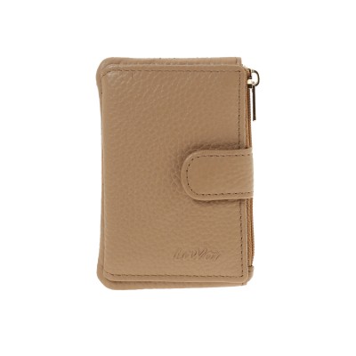 Lavor 1-6169 Μικρό Δερμάτινο Γυναικείο Πορτοφόλι Καρτών με RFID Nude