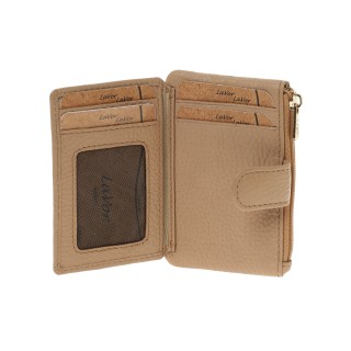 Lavor 1-6169 Μικρό Δερμάτινο Γυναικείο Πορτοφόλι Καρτών με RFID Nude