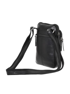 Lavor 1-0059 Δερμάτινη Ανδρική Τσάντα Ώμου / Χιαστί Μαύρη