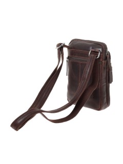 Lavor 1-0059 Δερμάτινη Ανδρική Τσάντα Ώμου / Χιαστί Καφέ