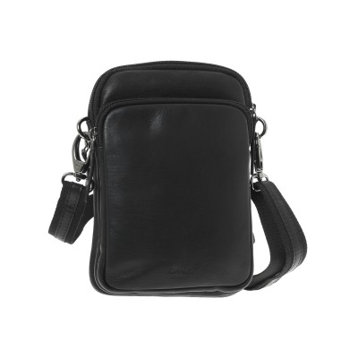 Lavor 1-0063 Δερμάτινη Ανδρική Τσάντα Ώμου / Χιαστί Μαύρη