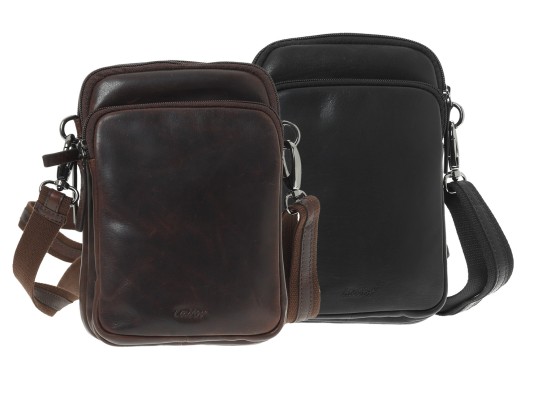 Lavor 1-0063 Δερμάτινη Ανδρική Τσάντα Ώμου / Χιαστί Μαύρη