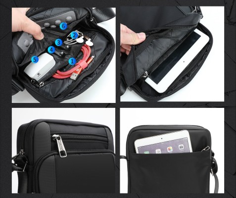 Tigernu T-L5191 Ανδρική Τσάντα Ώμου / Χιαστί Μαύρη