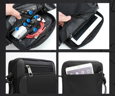 Tigernu T-L5191 Ανδρική Τσάντα Ώμου / Χιαστί Μαύρη