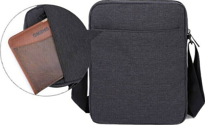 Tigernu T-L5105 Ανδρική Τσάντα Ώμου / Χιαστί Ανθρακί