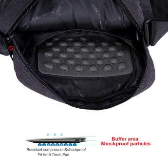 Tigernu T-L5105 Ανδρική Τσάντα Ώμου / Χιαστί Ανθρακί