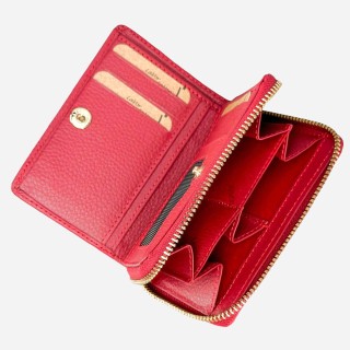 Lavor Μικρό Δερμάτινο Γυναικείο Πορτοφόλι με RFID Κόκκινο 1-6081