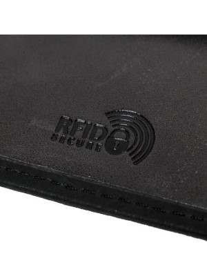 Lavor Δερμάτινο Ανδρικό Πορτοφόλι Καρτών με RFID Μαύρο 1-6066