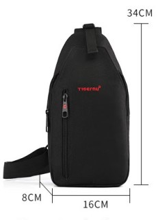 Tigernu T-S8027B Ανδρική Τσάντα Στήθους σε Μαύρο χρώμα