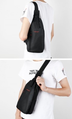 Tigernu T-S8027B Ανδρική Τσάντα Στήθους σε Μαύρο χρώμα