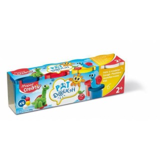 Maped Creativ 4 Βαζάκια Πλαστελίνης Basic Χρώματα για 2+ Ετών 907200