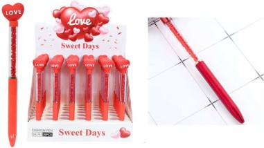 Στυλό Ballpoint με Μπλε Μελάνι Καρδιά Love