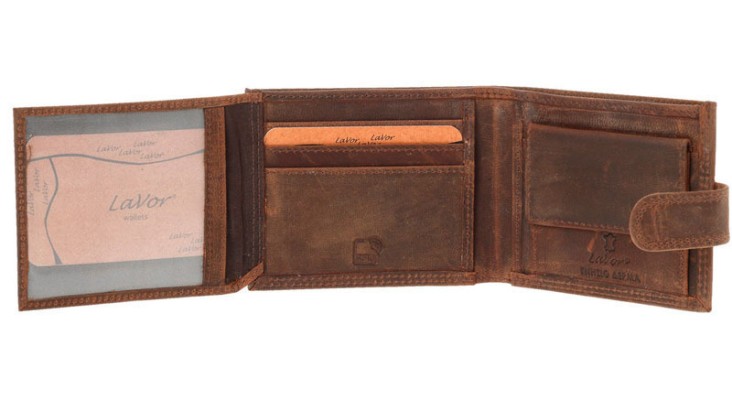 Lavor 1-2131 Δερμάτινο Ανδρικό Πορτοφόλι με RFID Καφέ