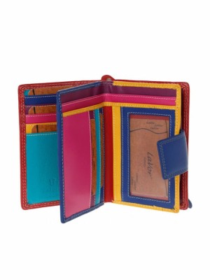 Lavor 1-3680 Μικρό Δερμάτινο Γυναικείο Πορτοφόλι με RFID Κόκκινο