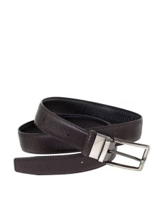 Lavor 1-147 Ανδρική Ζώνη Δερμάτινη Διπλής Όψης Μαύρη 130cm