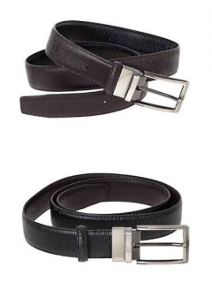 Lavor 1-147 Ανδρική Ζώνη Δερμάτινη Διπλής Όψης Μαύρη 130cm