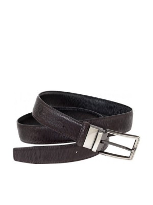 Lavor 1-147 Ανδρική Ζώνη Δερμάτινη Διπλής Όψης Καφέ