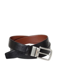 Lavor 1-144 Ανδρική Ζώνη Δερμάτινη Διπλής Όψης Μαύρη