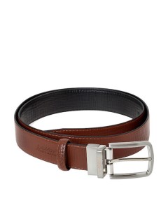 Lavor 1-144 Ανδρική Ζώνη Δερμάτινη Διπλής Όψης Καφέ 130cm