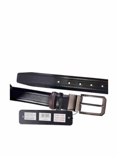 Lavor 1-138 Ανδρική Ζώνη Δερμάτινη Διπλής Όψης Μαύρη 120cm