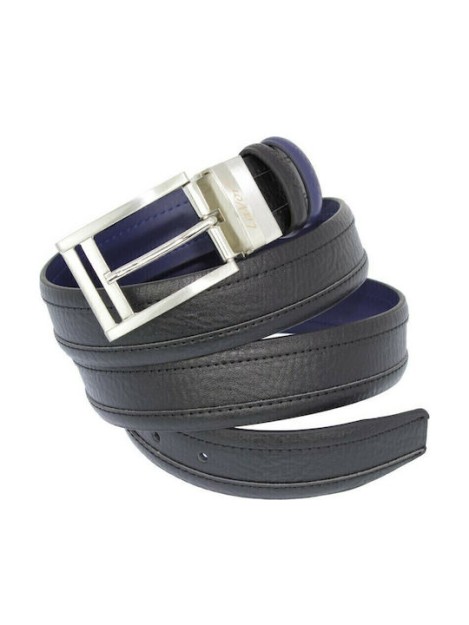 Lavor 1-98 Ανδρική Ζώνη Δερμάτινη Διπλής Όψης Σκούρο Μπλε