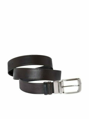 Lavor 1-81 Ανδρική Ζώνη Δερμάτινη Διπλής Όψης Μαύρο 120cm