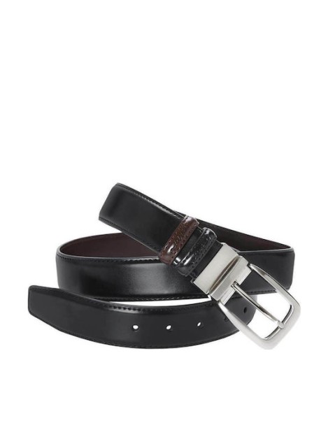 Lavor 1-82 Ανδρική Ζώνη Δερμάτινη Διπλής Όψης Μαύρο