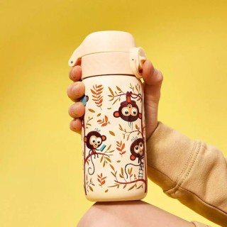 Ion8 Παιδικό Παγούρι Ανοξείδωτο Μεταλλικό Μπεζ 400ml