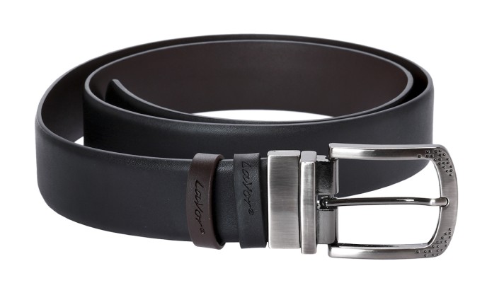 Lavor 1-89 Ανδρική Ζώνη Δερμάτινη Διπλής Όψης Καφέ 130cm