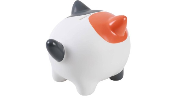 I-Total Παιδικός Κουμπαράς Πλαστικός Λευκός ''Cat'' XL2500