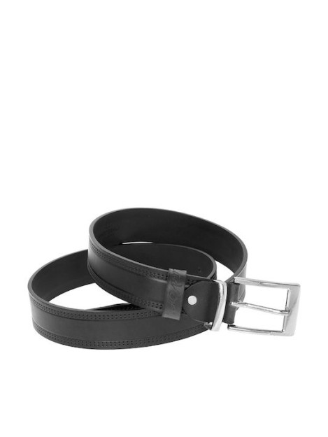 Lavor 1-135 Ανδρική Ζώνη Δερμάτινη Μαύρη 130cm