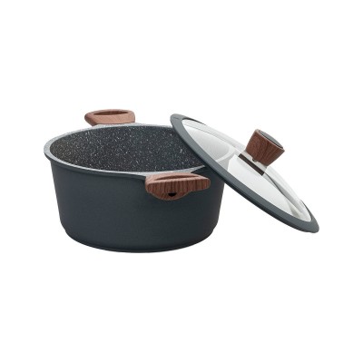 ESTIA ΚΑΤΣΑΡΟΛΑ STONE ΑΝΤΙΚΟΛΛΗΤΙΚΗ ΧΥΤΟΥ ΑΛΟΥΜΙΝΙΟΥ 24cm 4.5lt