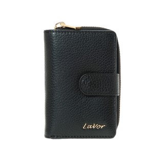 Lavor 1-6176 Μικρό Δερμάτινο Γυναικείο Πορτοφόλι με RFID Μαύρο