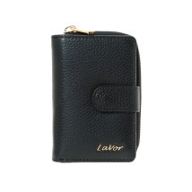 Lavor 1-6176 Μικρό Δερμάτινο Γυναικείο Πορτοφόλι με RFID Μαύρο