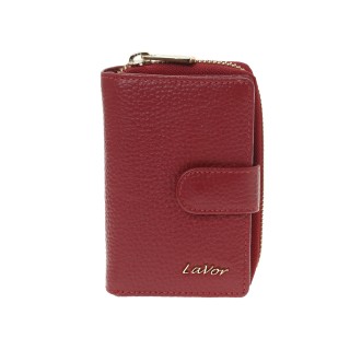 Lavor 1-6176 Μικρό Δερμάτινο Γυναικείο Πορτοφόλι με RFID Κόκκινο