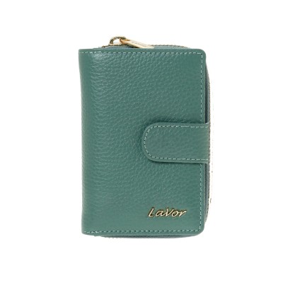 Lavor 1-6176 Μικρό Δερμάτινο Γυναικείο Πορτοφόλι με RFID Μέντα