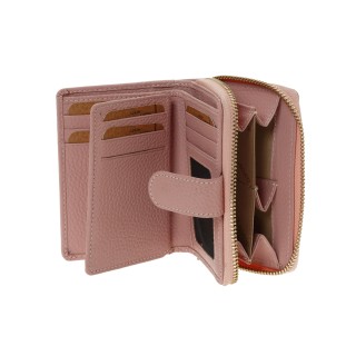 Lavor 1-6176 Μικρό Δερμάτινο Γυναικείο Πορτοφόλι με RFID Pink